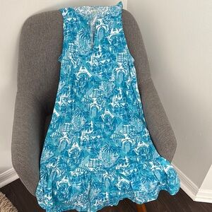 Lilly Pulitzer Blue Sleeveless Sundress Resort Wear